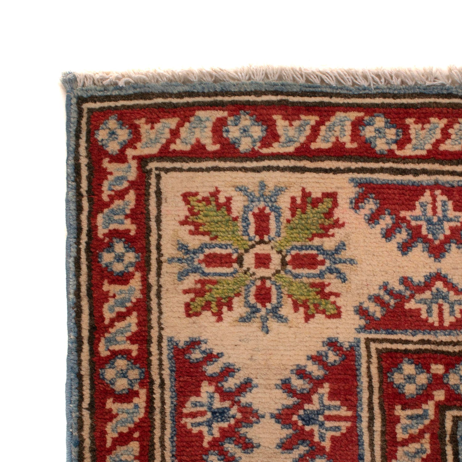 Kazak Rug Handmade Blue Medallion 4x6 ft