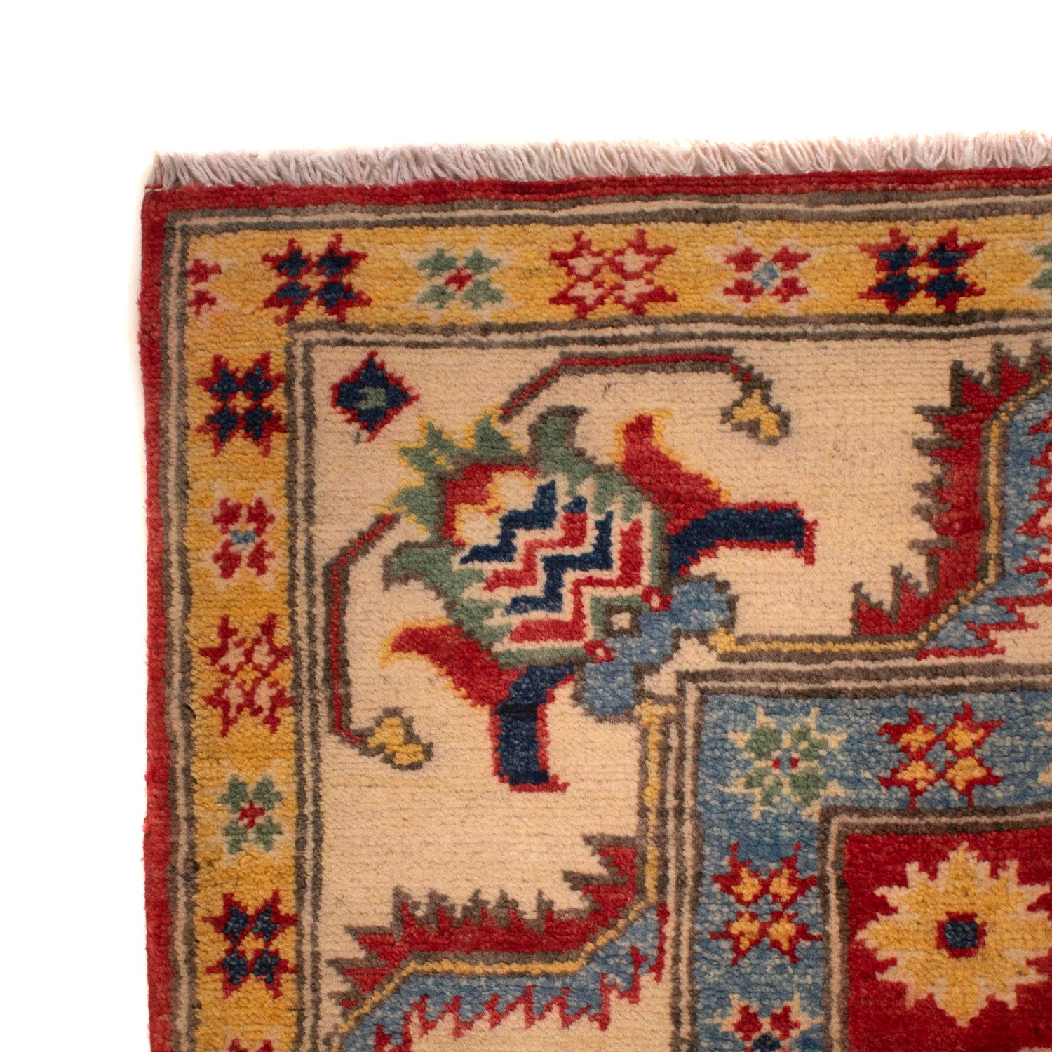 Kazak Rug Handmade Red Medallion 4x7 ft