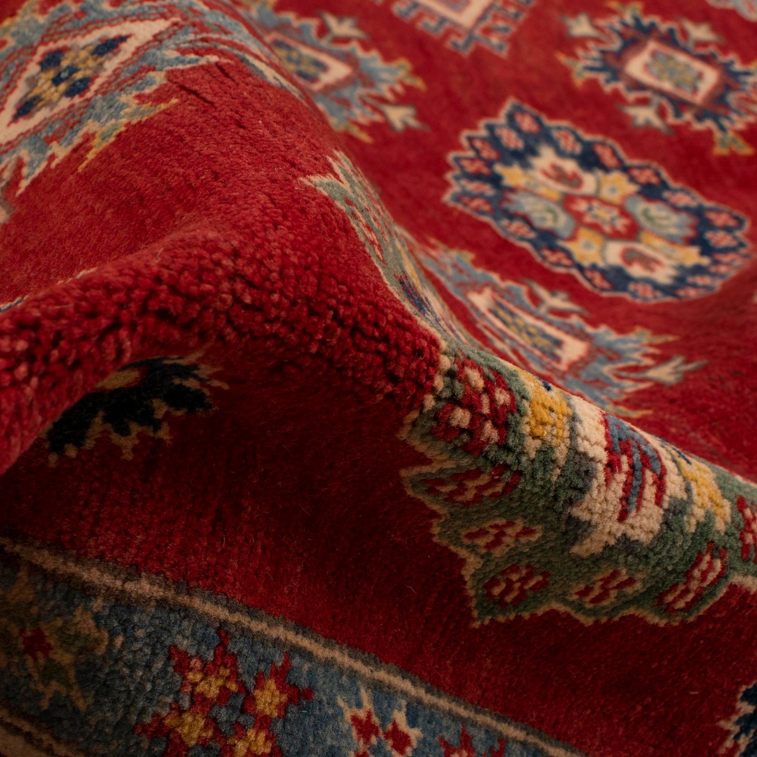 Kazak Rug Handmade Red Medallion 4x7 ft