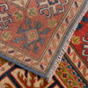 Kazak Rug Handmade Blue Medallion 4x6 ft
