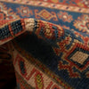 Kazak Rug Handmade Blue Medallion 4x6 ft