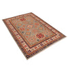 Kazak Rug Handmade Gray Medallion 4x7 ft