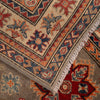 Kazak Rug Handmade Gray Medallion 4x7 ft