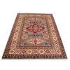 Kazak Rug Handmade Gray Medallion 4x6 ft