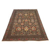 Sultani Area Rug Handmade Brown Floral 4x7 ft