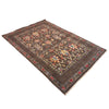 Sultani Area Rug Handmade Brown Floral 4x7 ft