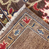 Sultani Area Rug Handmade Brown Floral 4x7 ft