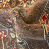 Sultani Area Rug Handmade Brown Floral 4x7 ft