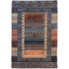 Shikargah Area Rug Handmade Blue Animal/Birds 7x10 ft