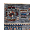 Shikargah Area Rug Handmade Blue Animal/Birds 7x10 ft