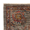 Sultani Area Rug Handmade Gray Floral 7x10 ft