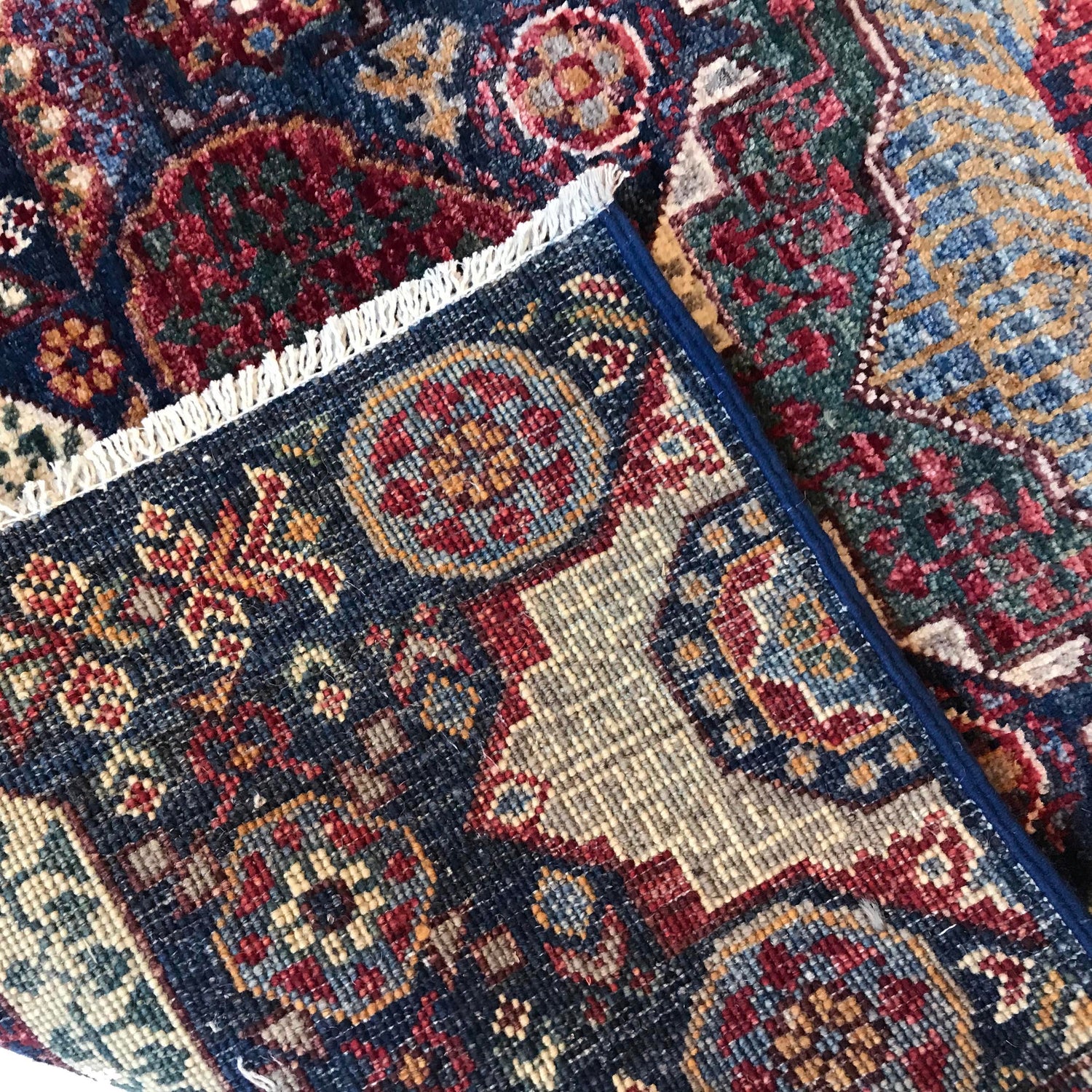 Mamluk Runner Rug Handmade Multi Medallion 18' Runner