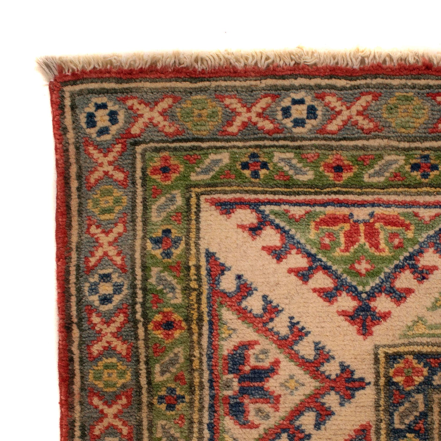 Kazak Rug Handmade Red Medallion 4x7 ft