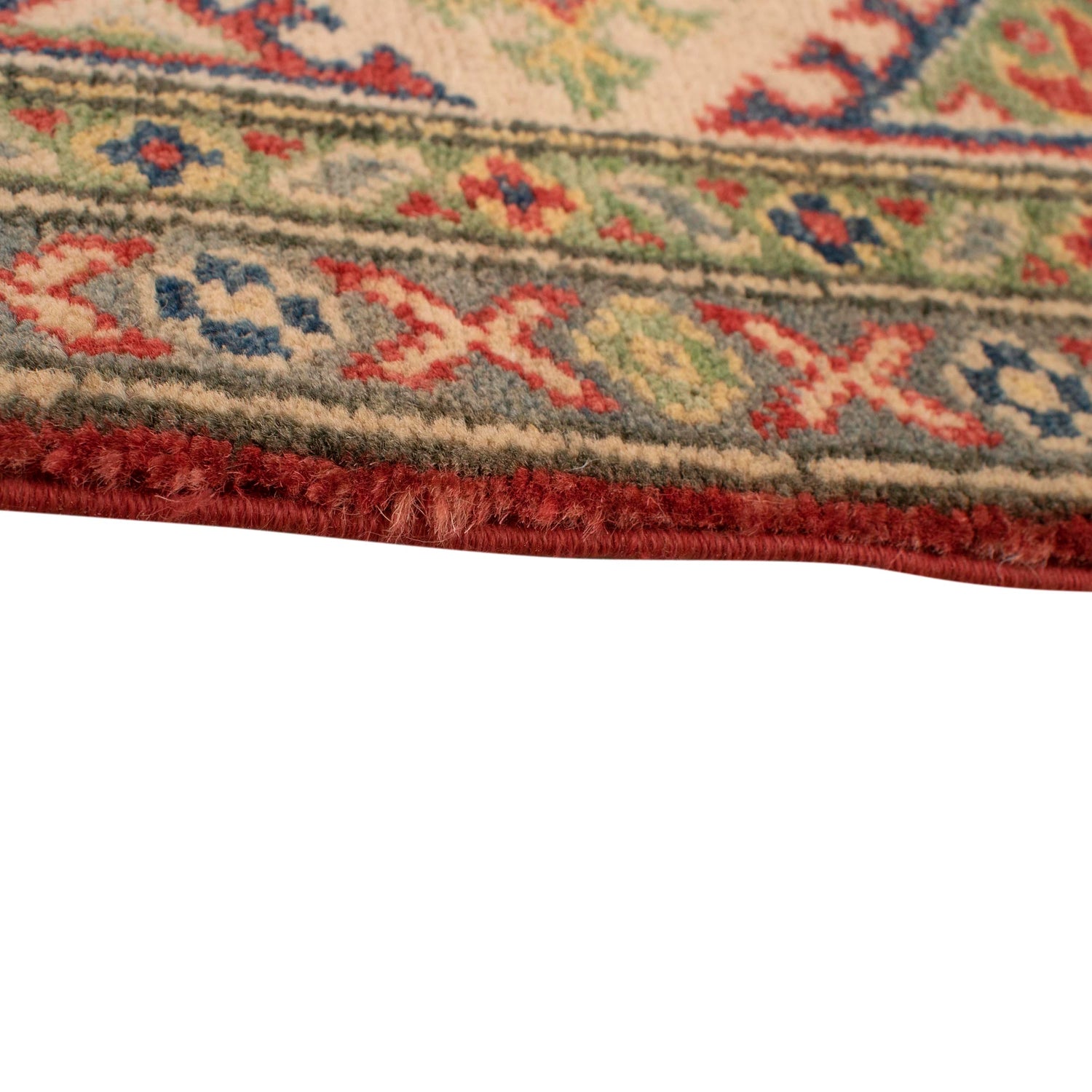 Kazak Rug Handmade Red Medallion 4x7 ft