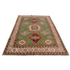 Kazak Rug Handmade Green Medallion 4x7 ft