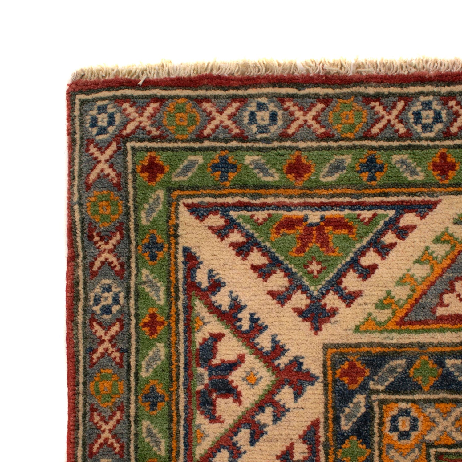 Kazak Rug Handmade Red Medallion 4x7 ft