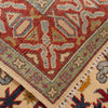 Kazak Rug Handmade Ivory Medallion 4x7 ft
