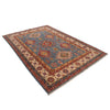 Kazak Rug Handmade Blue Medallion 5x8 ft