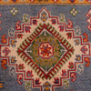 Kazak Rug Handmade Blue Medallion 5x8 ft