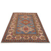 Kazak Rug Handmade Blue Medallion 4x7 ft