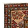 Kazak Rug Handmade Blue Medallion 4x7 ft