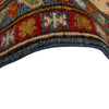 Kazak Rug Handmade Blue Medallion 4x7 ft