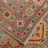 Kazak Rug Handmade Gray Medallion 4x6 ft