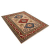 Kazak Rug Handmade Ivory Medallion 4x7 ft