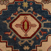 Kazak Rug Handmade Ivory Medallion 4x7 ft