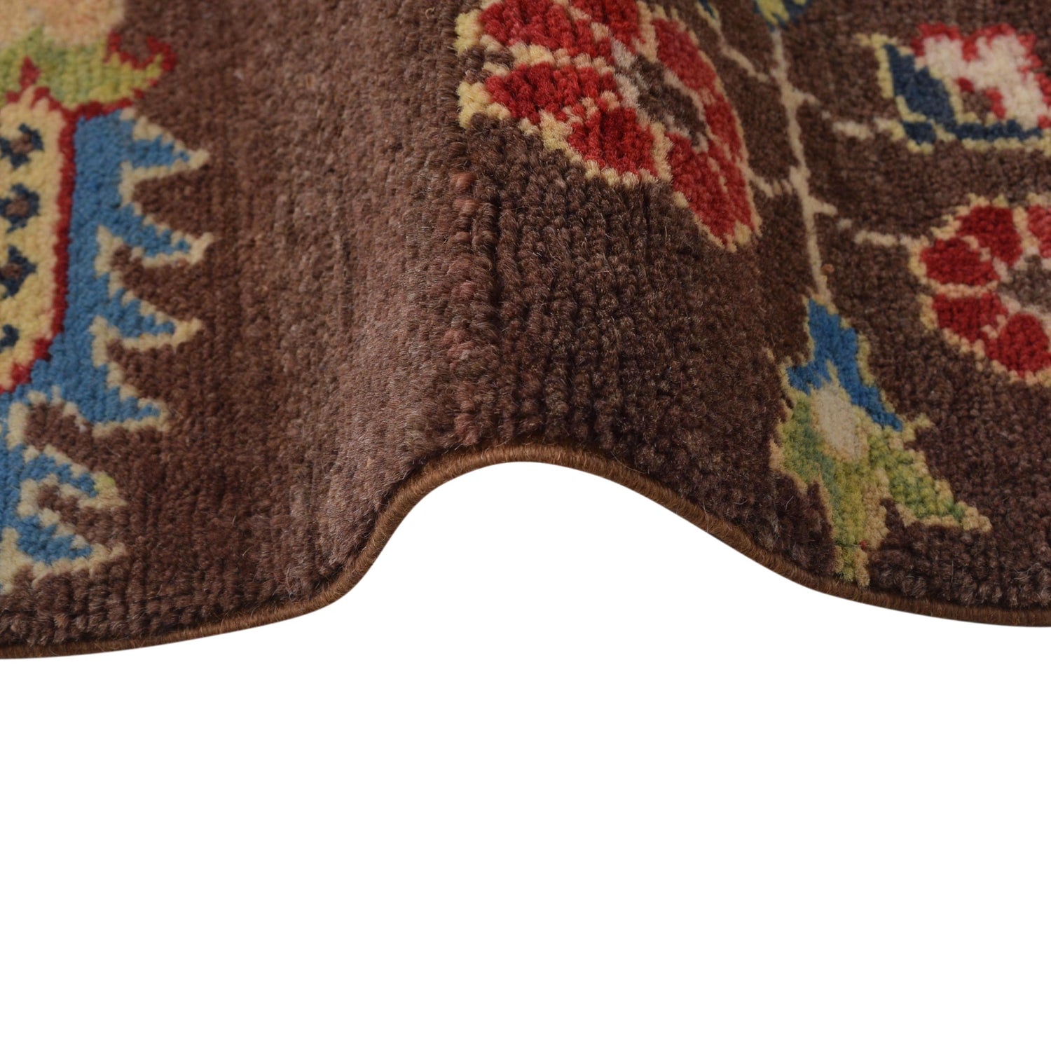 Bakhtiar Area Rug Handmade Brown Floral 4x7 ft