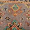 Kazak Rug Handmade Gray Medallion 4x6 ft