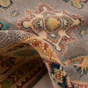 Kazak Rug Handmade Gray Medallion 4x6 ft