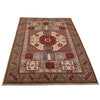 Mamluk Area Rug Handmade Gray Medallion 4x6 ft