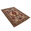 Mamluk Area Rug Handmade Gray Medallion 4x6 ft