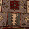 Mamluk Area Rug Handmade Gray Medallion 4x6 ft
