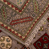 Mamluk Area Rug Handmade Gray Medallion 4x6 ft