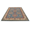 Kazak Rug Handmade Blue Medallion 7x10 ft