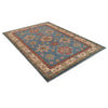 Kazak Rug Handmade Blue Medallion 7x10 ft