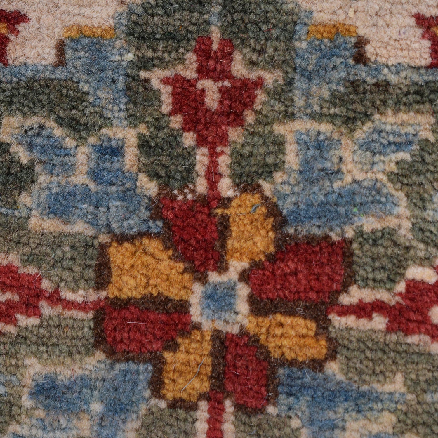 Kazak Rug Handmade Blue Medallion 7x10 ft