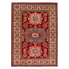 Kazak Rug Handmade Red Medallion 4x6 ft