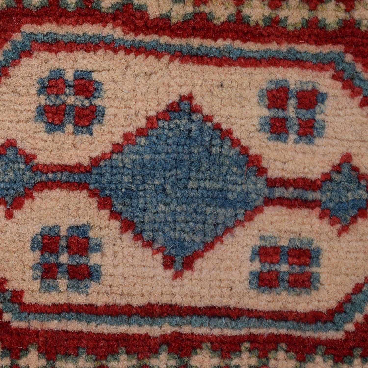 Kazak Rug Handmade Red Medallion 4x6 ft