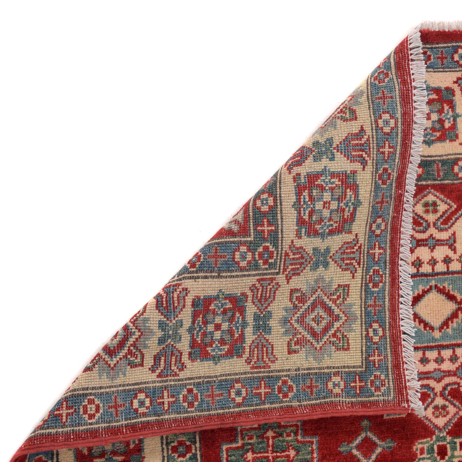 Kazak Rug Handmade Red Medallion 4x6 ft