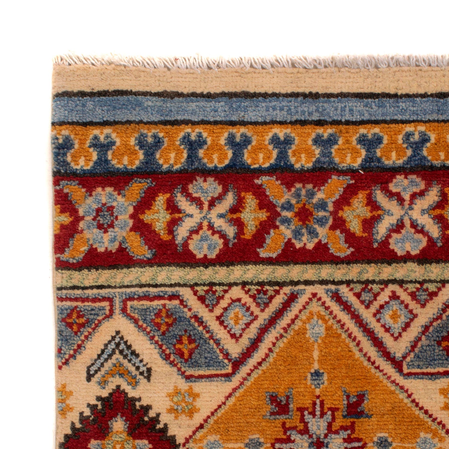 Khurjeen Area Rug Handmade Multi Curvilinear 4x6 ft