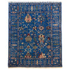 Sultani Area Rug Handmade Blue Floral 5x8 ft