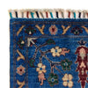 Sultani Area Rug Handmade Blue Floral 5x8 ft