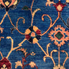 Sultani Area Rug Handmade Blue Floral 5x8 ft