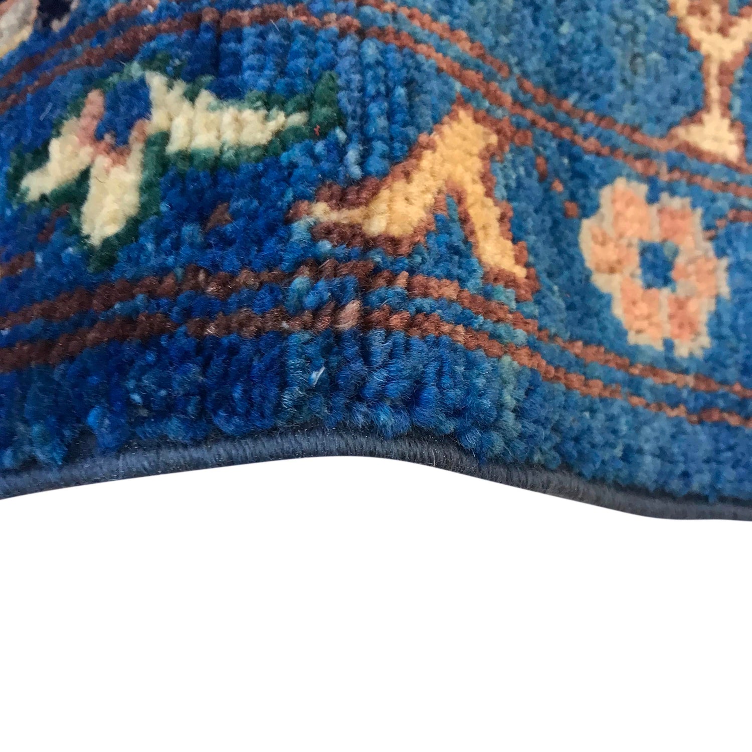Sultani Area Rug Handmade Blue Floral 5x8 ft