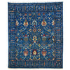 Sultani Area Rug Handmade Blue Floral 8x10 ft