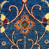 Sultani Area Rug Handmade Blue Floral 8x10 ft