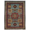 Mamluk Area Rug Handmade Blue Medallion 5x8 ft